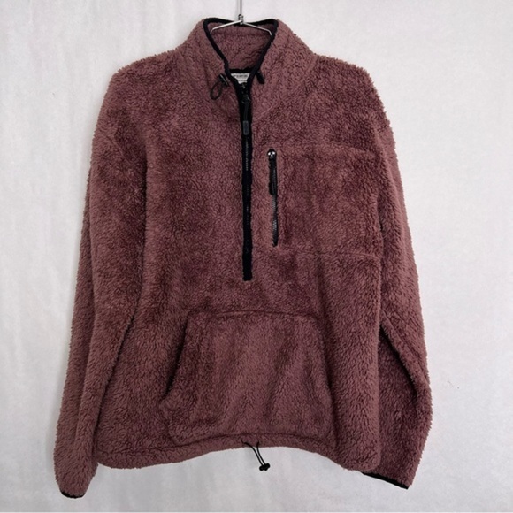 Victoria's Secret PINK small 1/2 Zip Sweater Sherpa Fleece - Picture 1 of 5